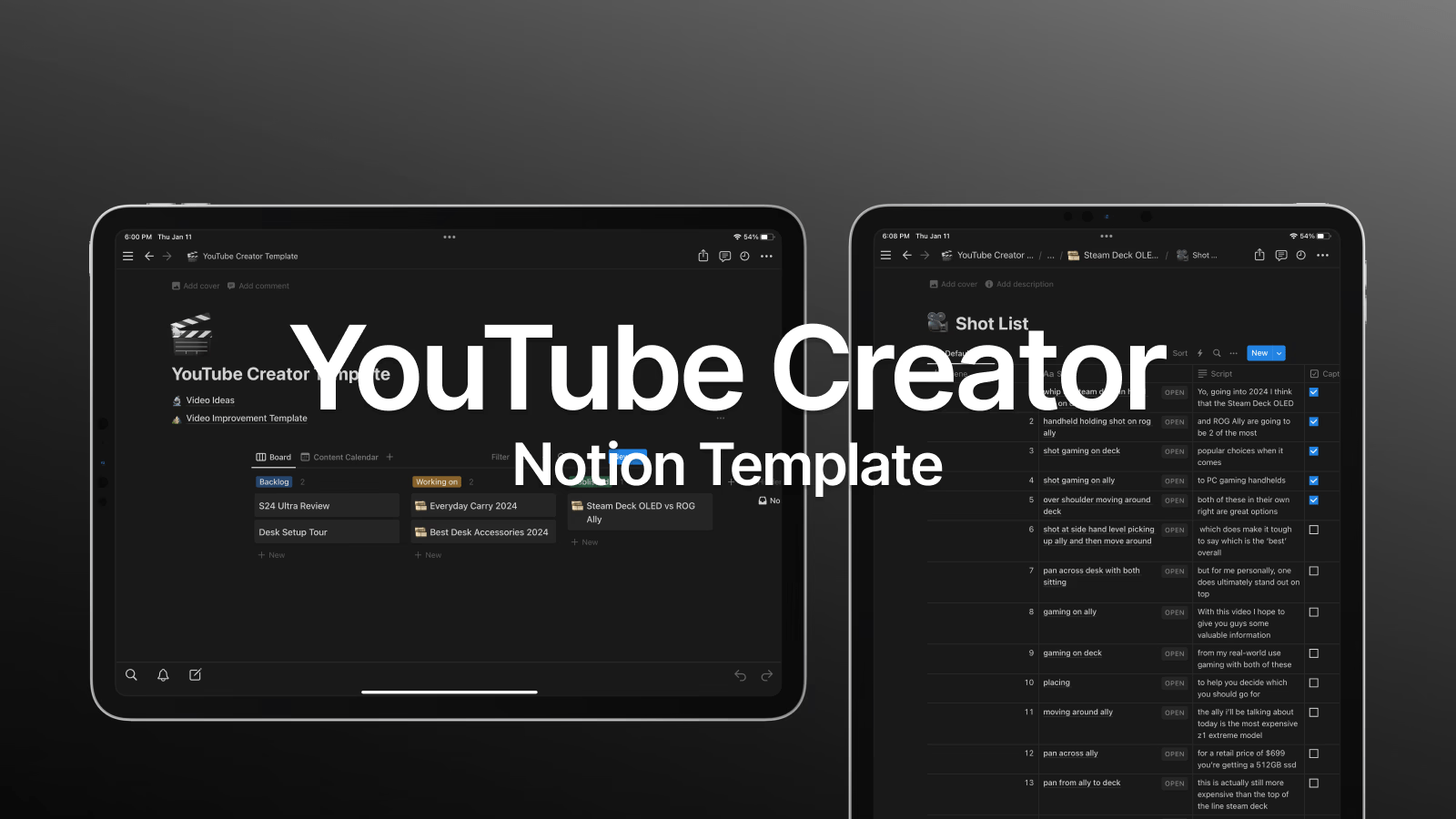 YouTube Creator Template